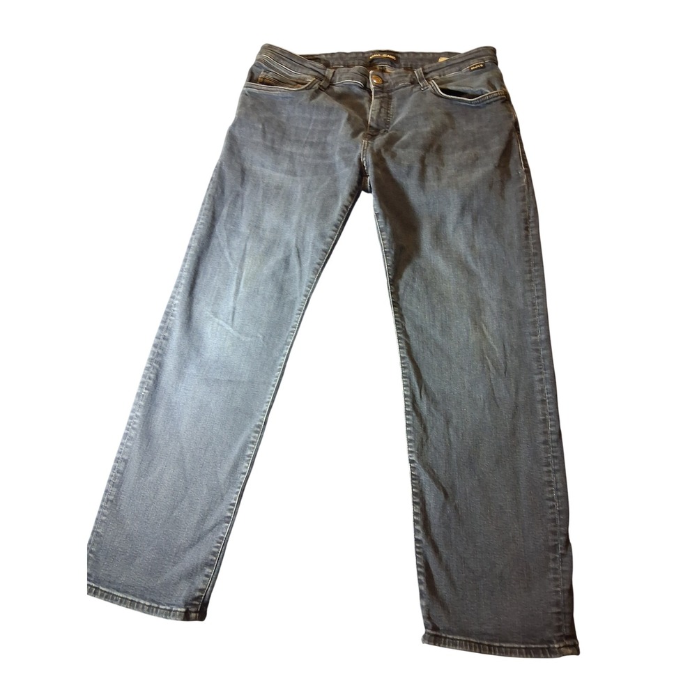 Mavi Zach Straight Leg Jeans Mens 36x30 Dark Wash Blue Stretch Denim Pants